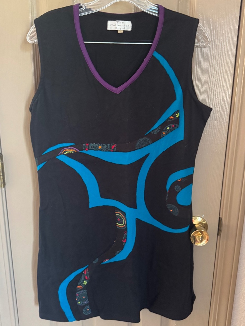 New The Collection Royal black tunic Sz L